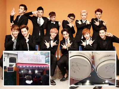 EXO Hangatkan Fans dengan Minuman Hangat Bertandatangan